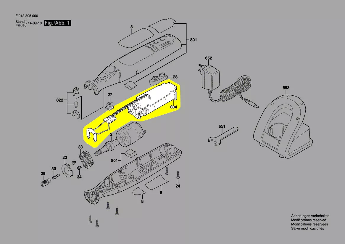 Module électronique + batterie Dremel réf. 1 600 A00 3M9